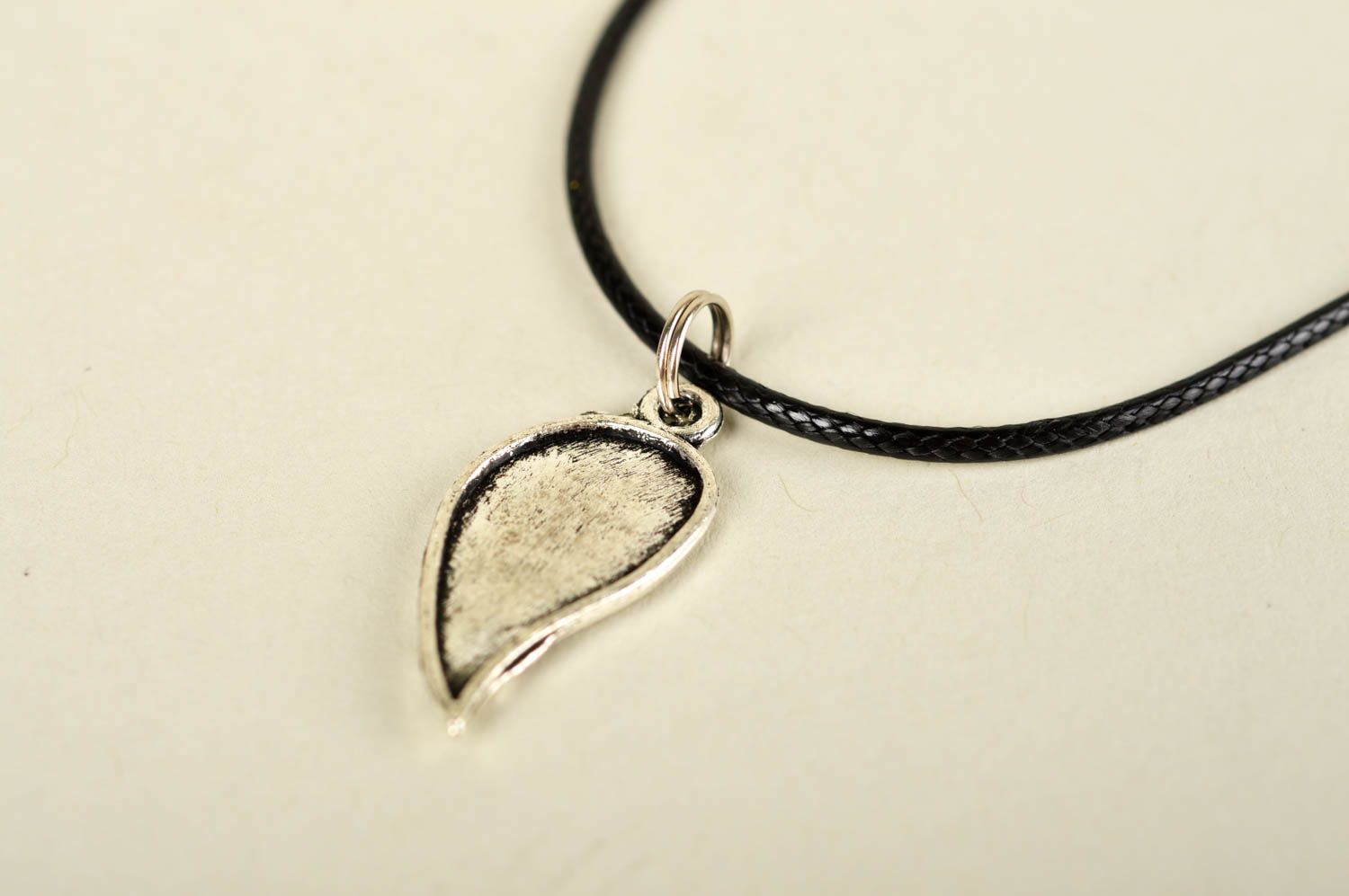Handmade pendant metal pendant part of heart pendant made of metal jewelery  photo 5