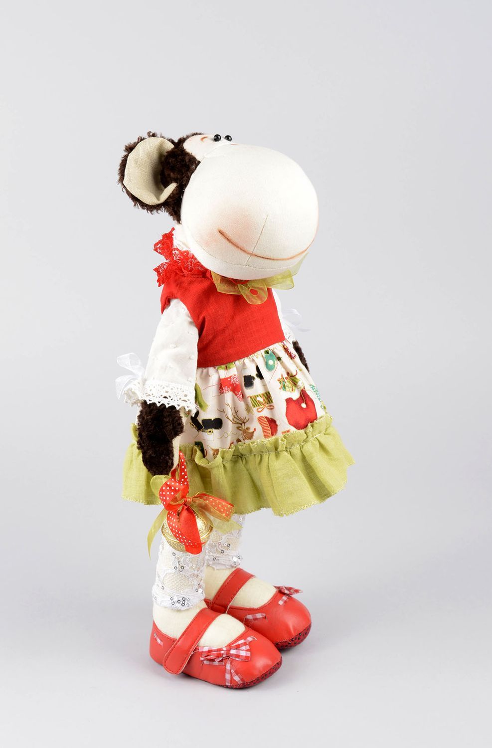Kinder Spielzeug handgefertigt Puppe aus Stoff lustig Designer Puppe schön foto 2