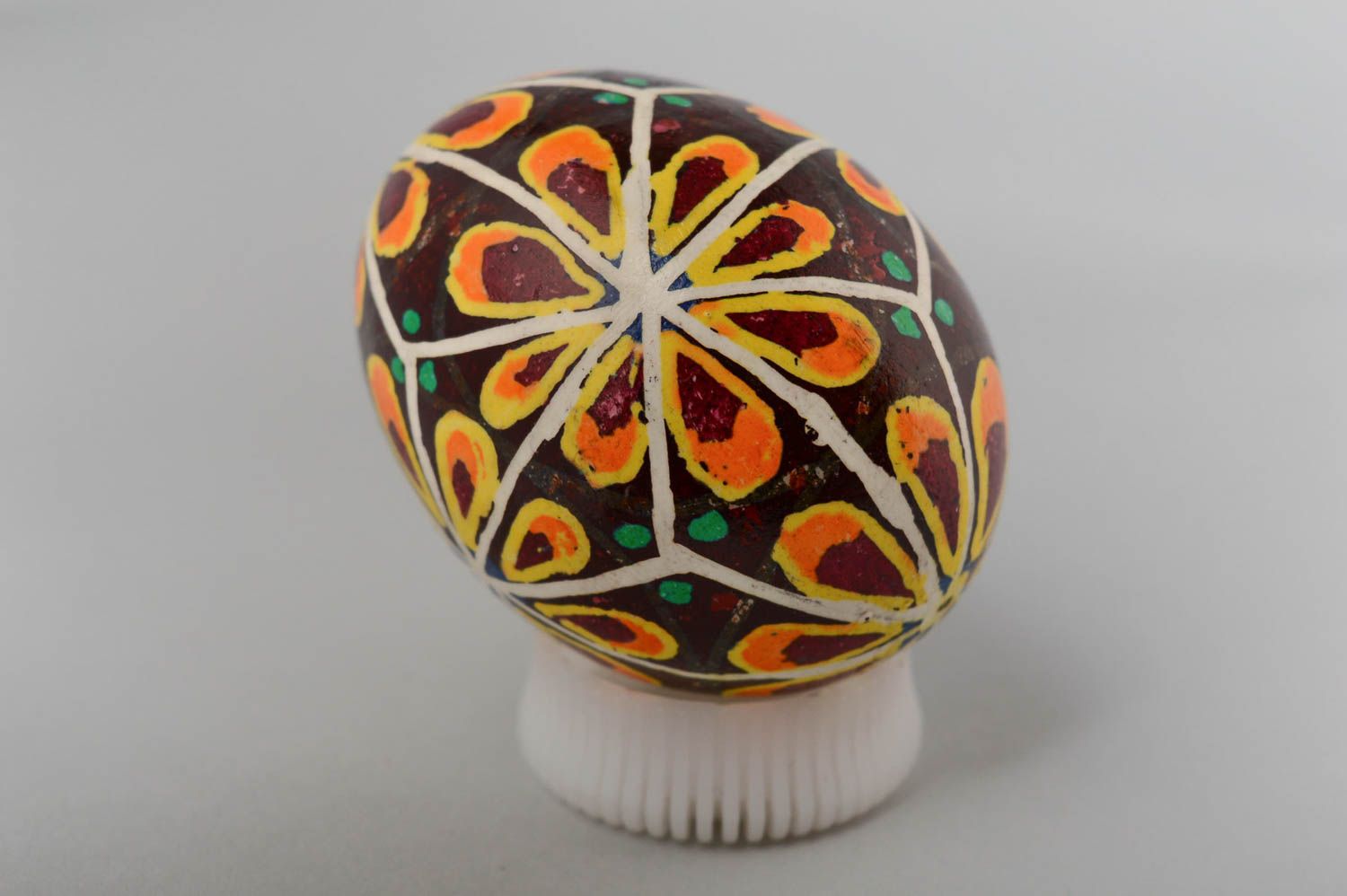 Huevo artesanal original y pintado elemento decorativo regalo para Pascua foto 2
