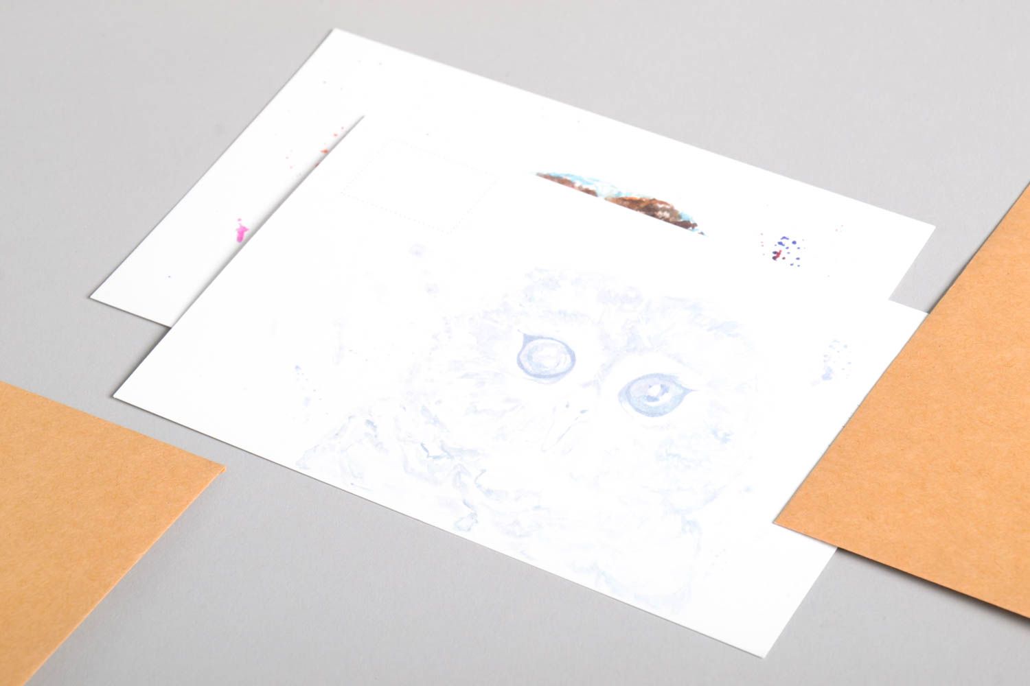 Открытки ручной работы красивые открытки две поздравительные открытки Совушки фото 3