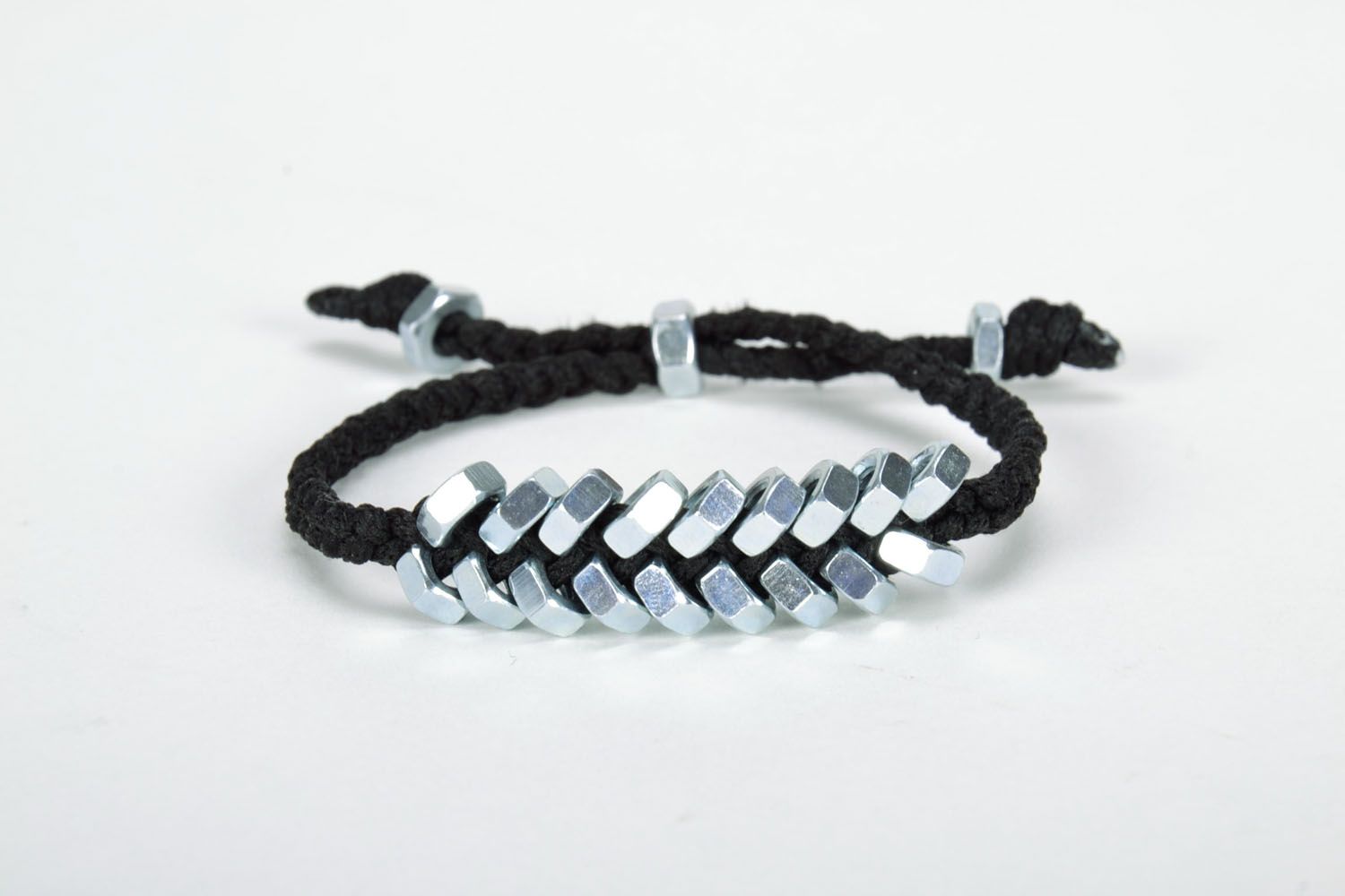 Woven bracelet with nuts photo 2