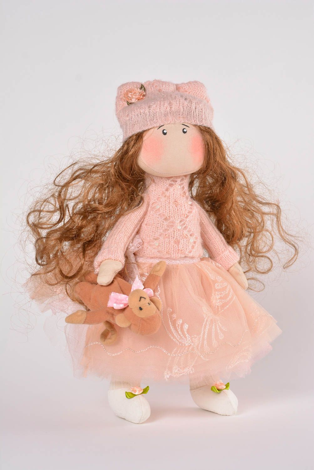 Кукла ручной работы кукла из ткани красивая мягкая кукла для детей и дома фото 1