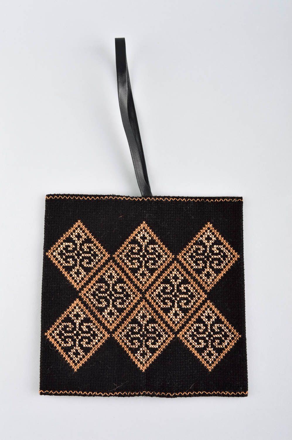 Female stylish purse beautiful handmade accessories black little present photo 4