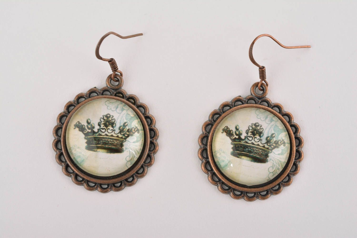 Beautiful handmade glass earrings metal jewelry designs fashion accessories photo 4