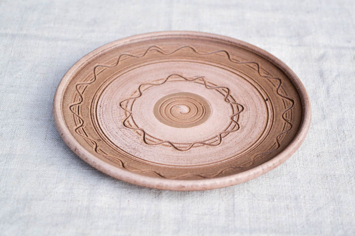 Keramik Teller handgeschaffen Haus Dekor stilvoll originelles Geschenk modern foto 4