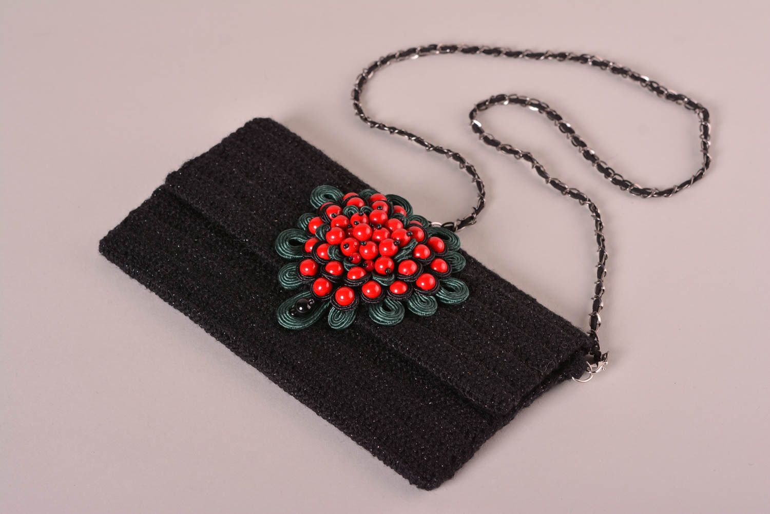 Handmade Accessoire für Frauen Tasche Clutch Geschenk für Frauen Schneeball foto 3