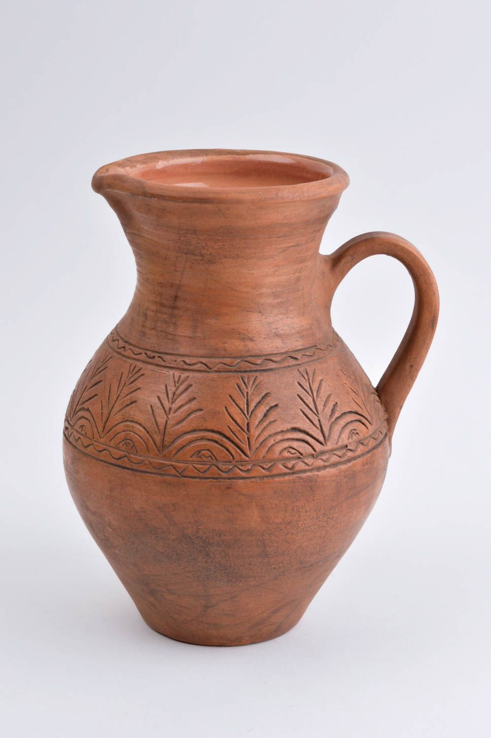 Öko Geschirr Keramik Krug handmade Ton Geschirr Krug aus Ton 1.8 L umweltsicher foto 2