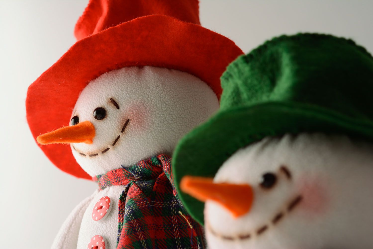 Ensemble de peluches bonhomme de neige en tissu 2 jouets  photo 2