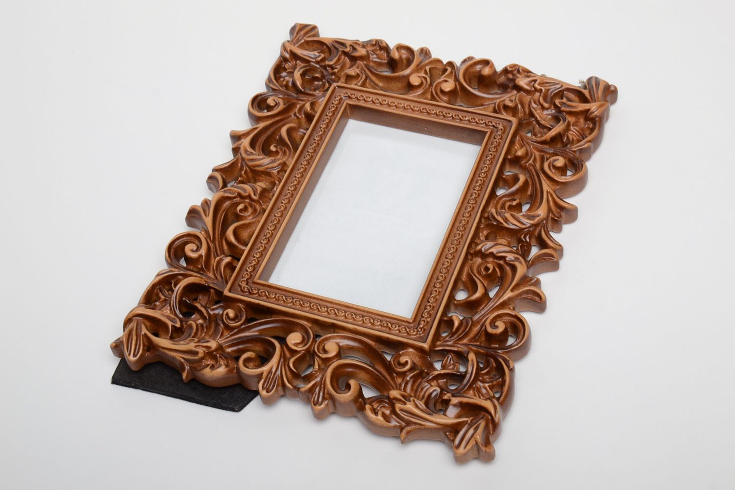 Carved wooden photo frame 10x15 photo 2