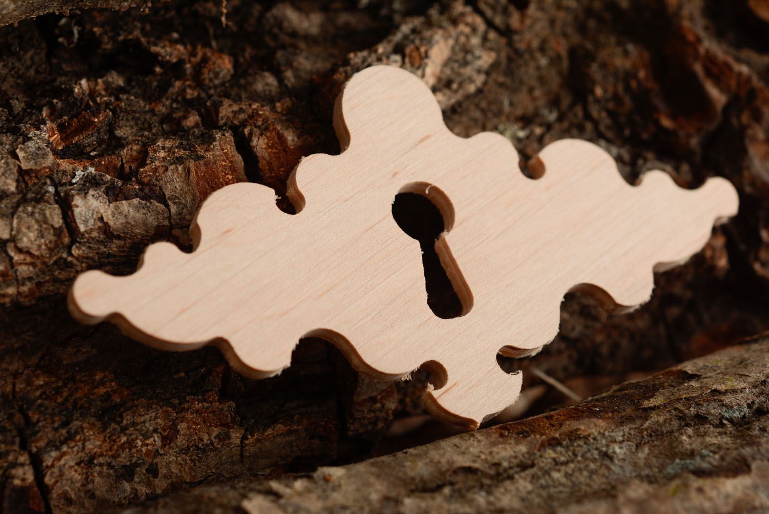 Holz Figur zum Bemalen Schlüsselloch  foto 1