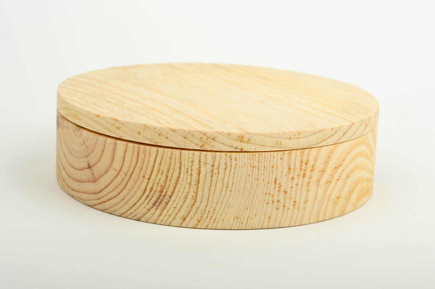Handmade Schmuck Aufbewahrung Holzschatulle zum Bemalen runde Holz Schatulle foto 3