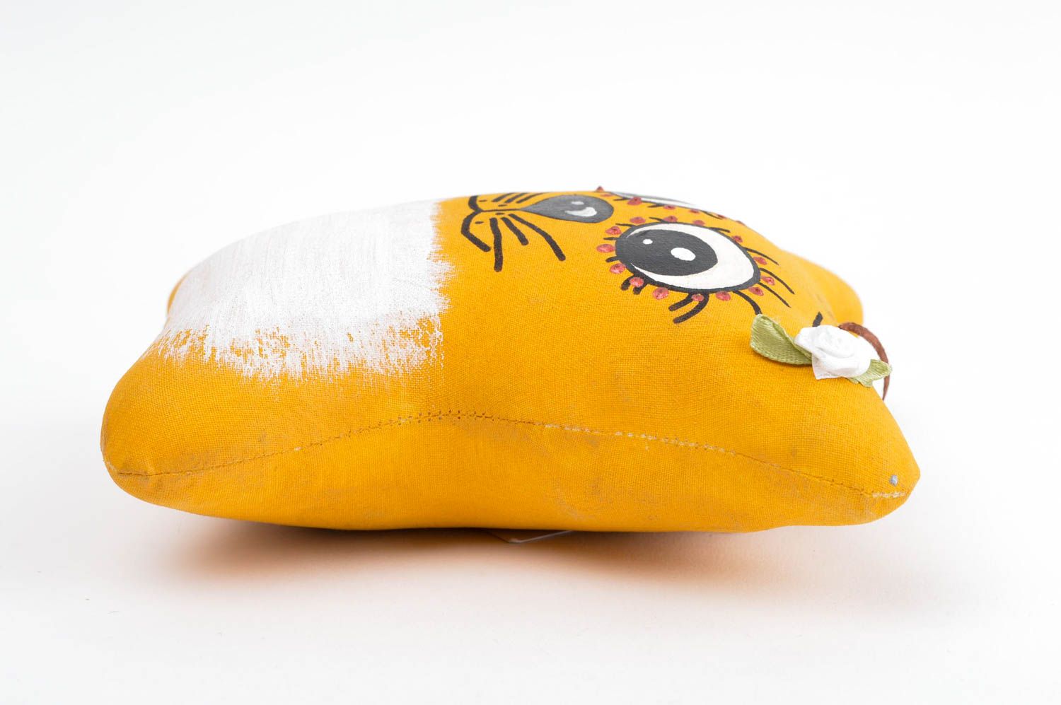 Juguete artesanal gatito amarillo adorable peluche original regalo para niños foto 3