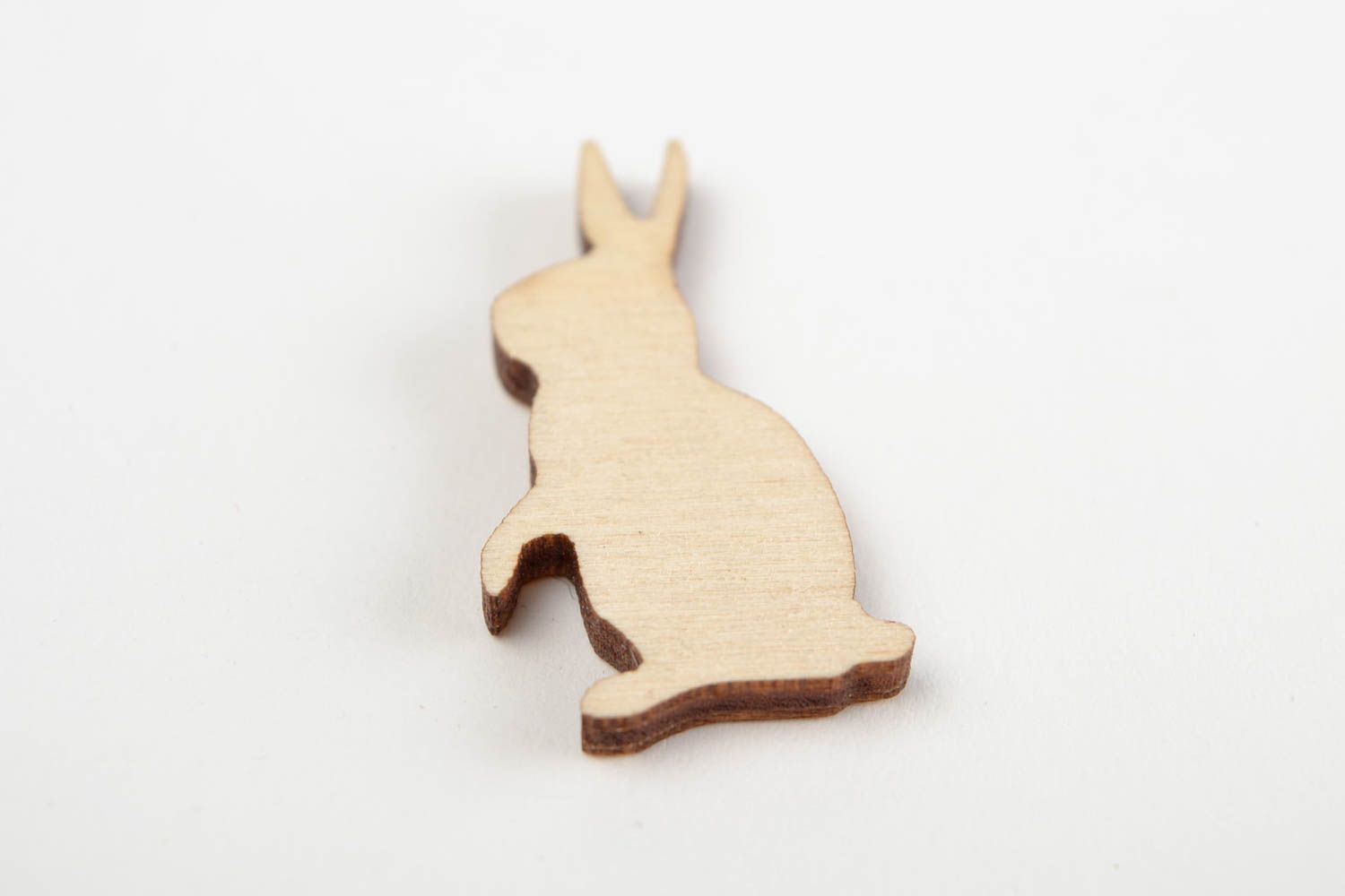 Handmade kleine Figur zum Bemalen Holz Rohling Miniatur Figur Hase niedlich foto 5