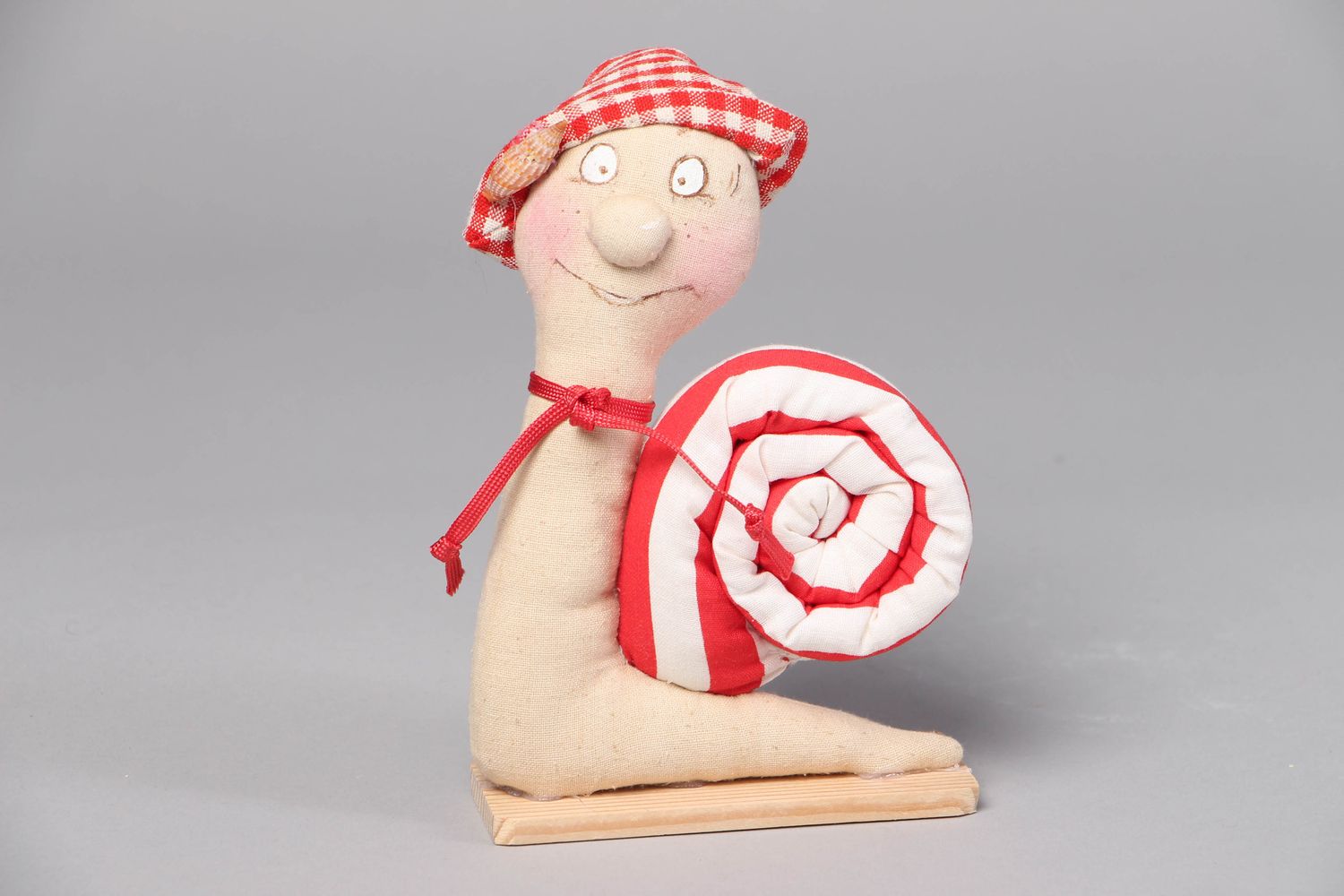 Handmade fabric soft toy Snail photo 1