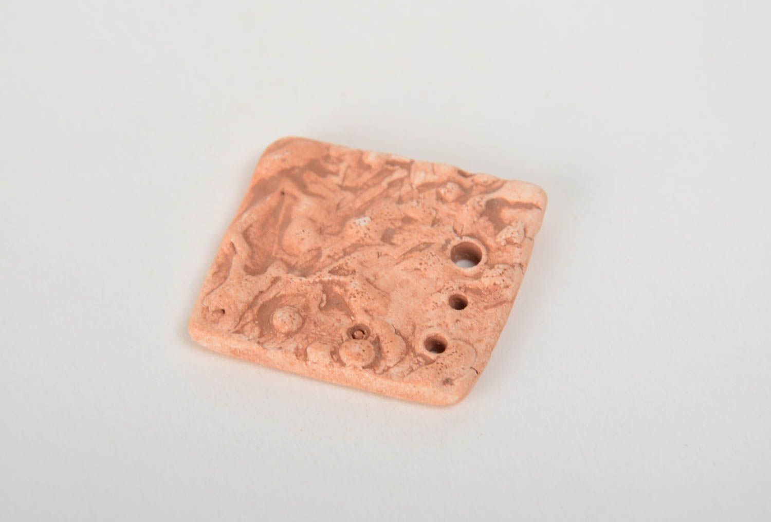 Beautiful handmade DIY clay pendant craft blank for jewelry making photo 4
