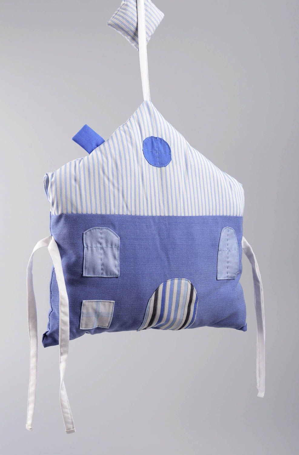 Handmade Nestchen für Babybett Nestchen Haus Bett Kopfschutz Baby mit Bändern foto 1