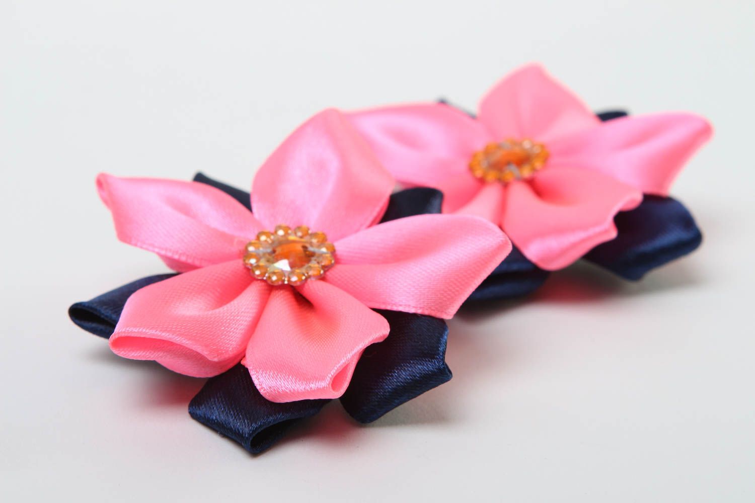 Handmade Accessoires für Haare Haarspangen Blumen schönes Haarspangen Set foto 3