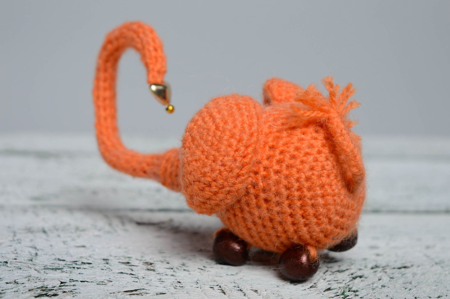 Peluche tricotée au crochet en forme d'éléphant photo 2