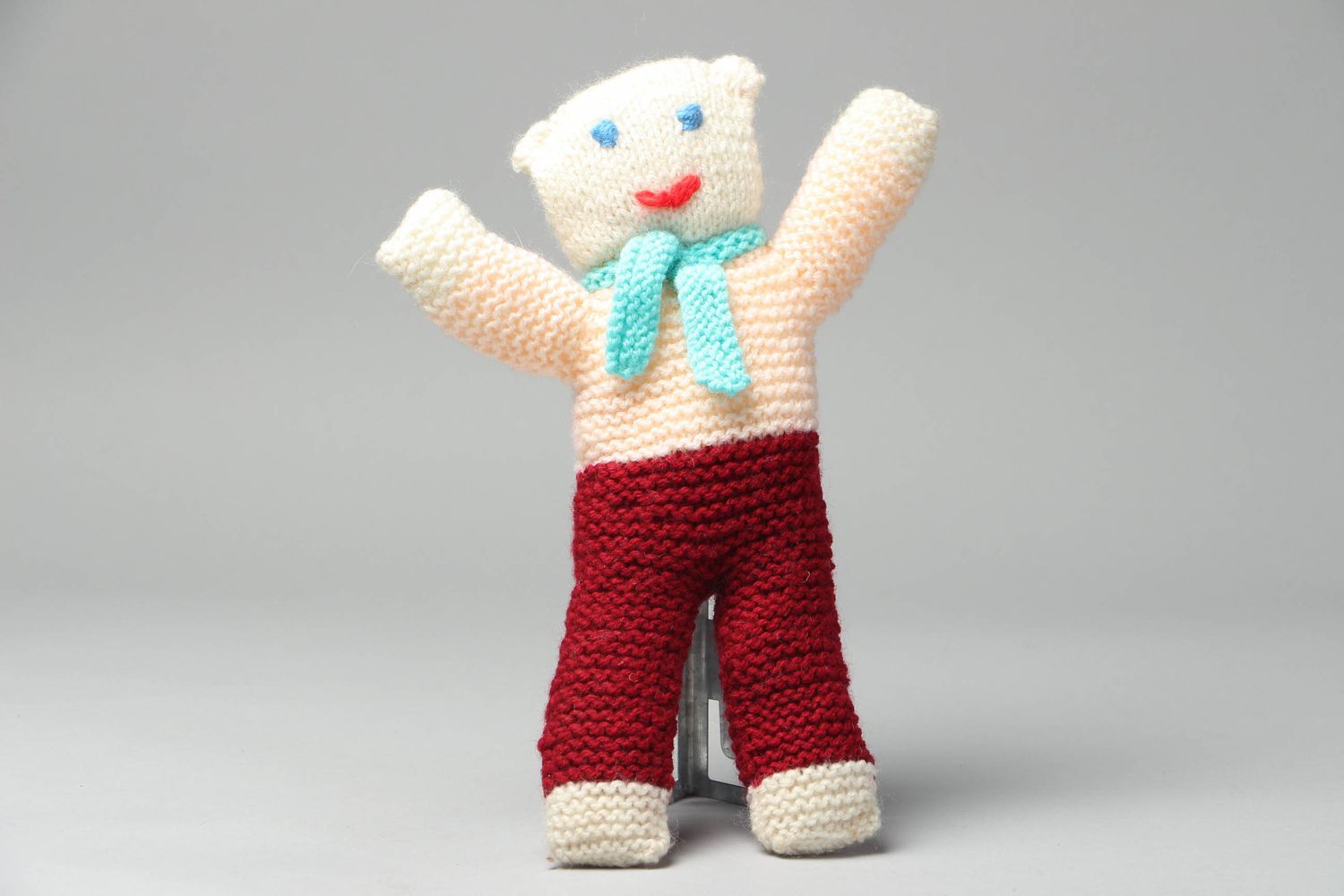 Soft knitted toy Bear photo 1