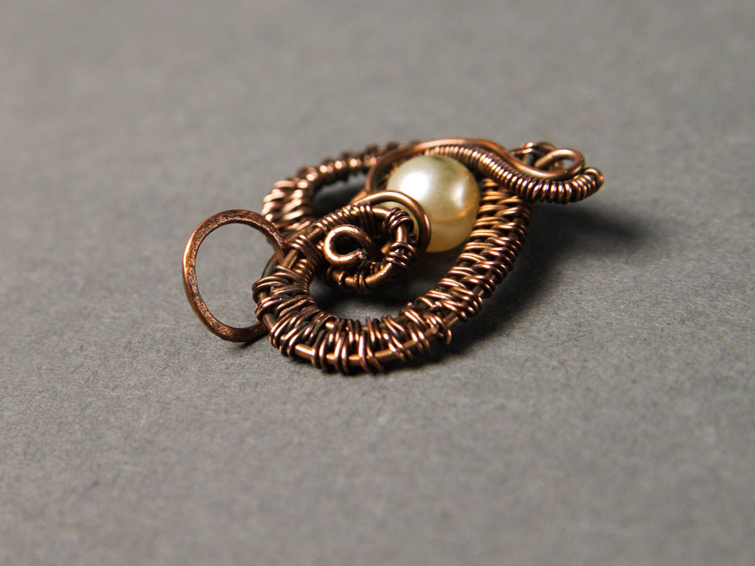 Unusual handmade copper pendant metal jewelry designs wire wrap ideas photo 5