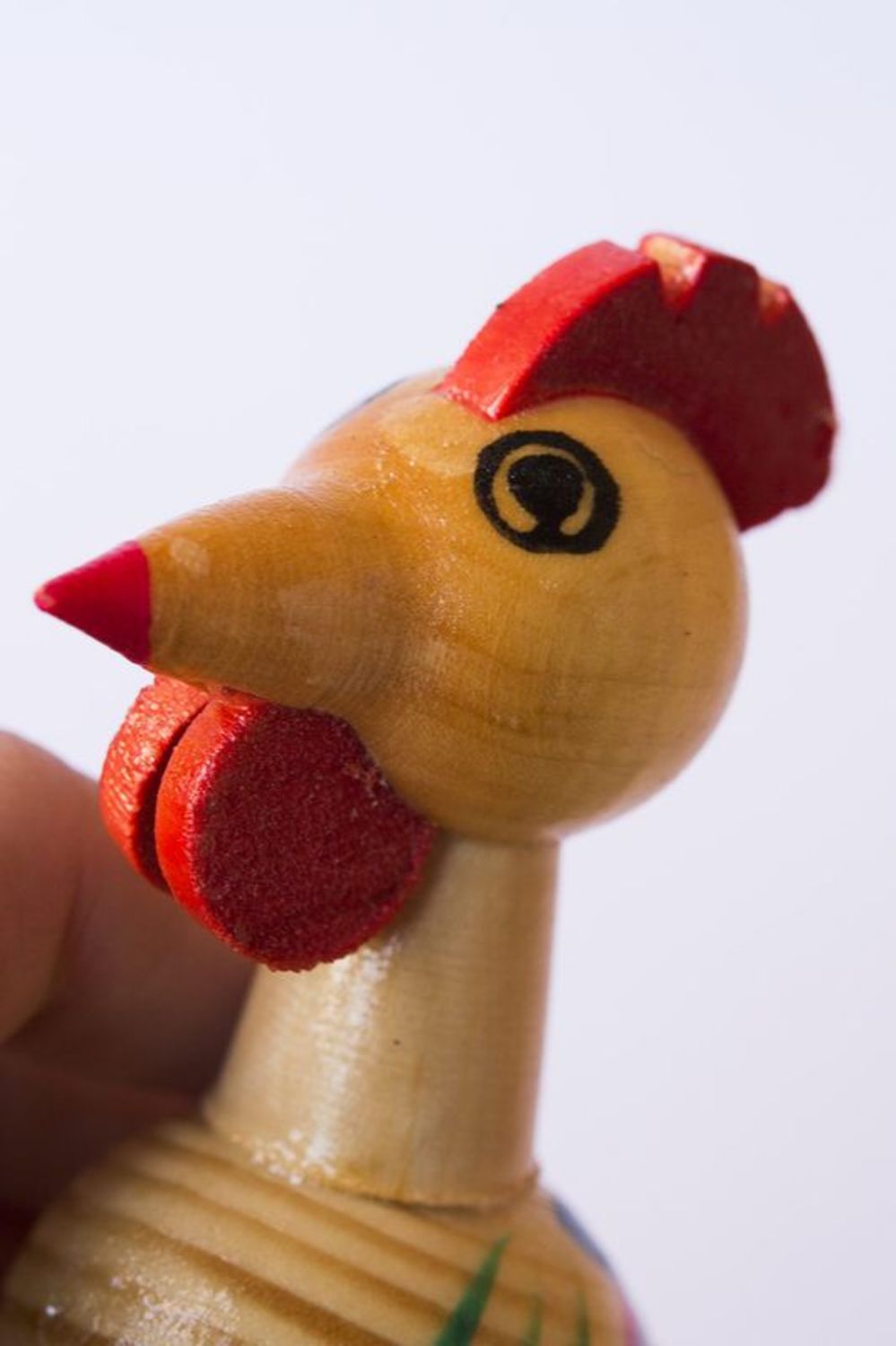 Wooden toy whistle Rooster photo 5