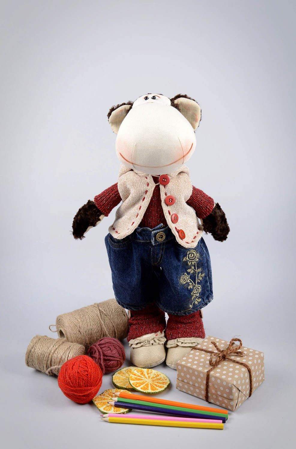 Peluche de animal hecho a mano juguete decorativo regalo original para niño foto 5