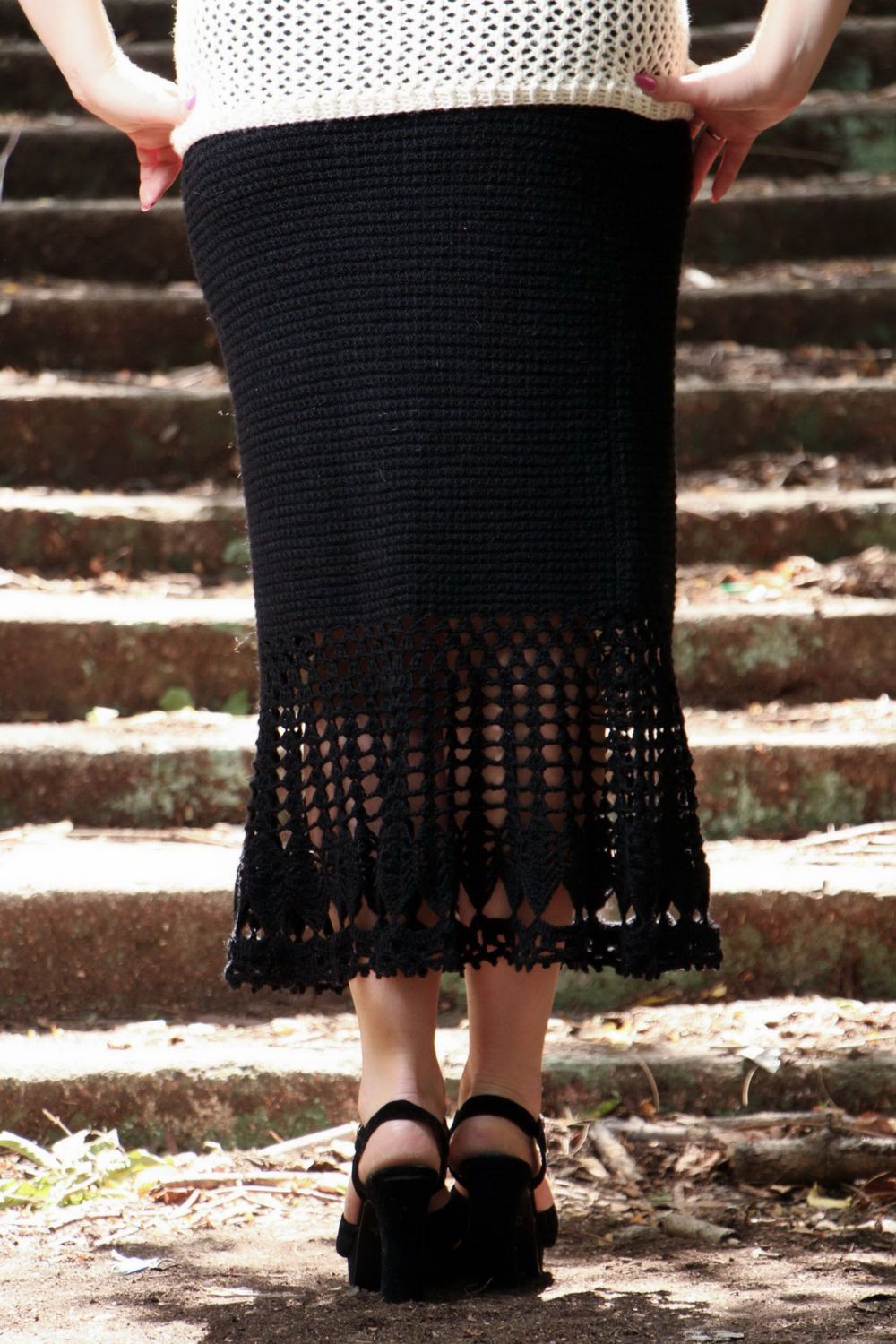 Skirt, knitted by needles and hook photo 3