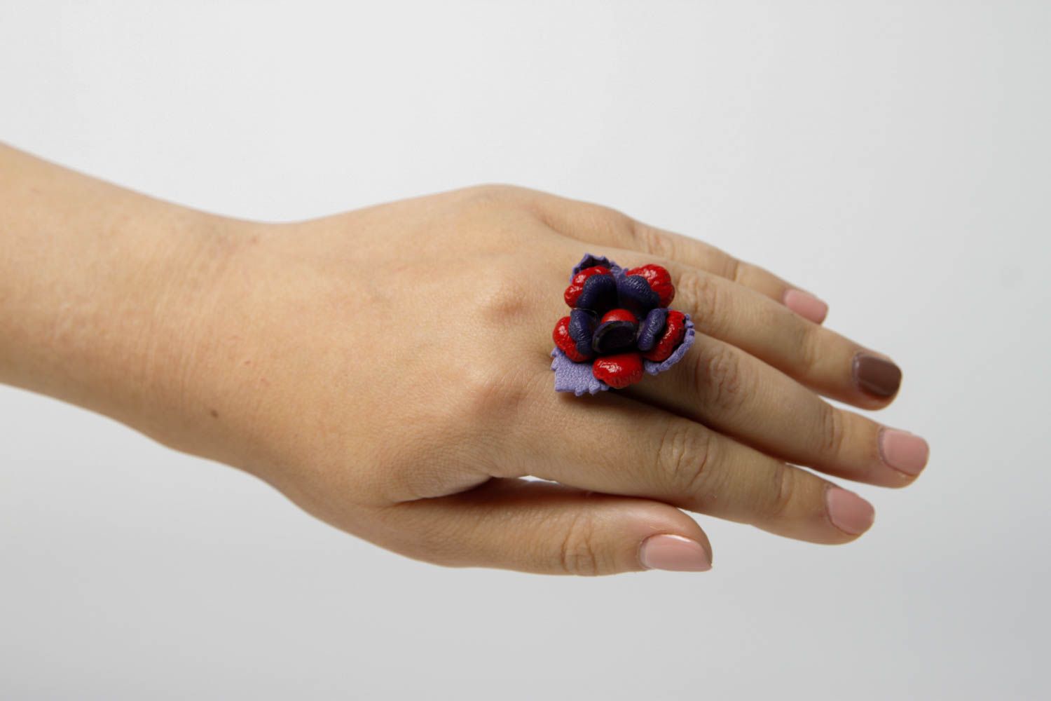 Damen Modeschmuck handgemacht Ring mit Blume interessant Geschenk Idee schön foto 2