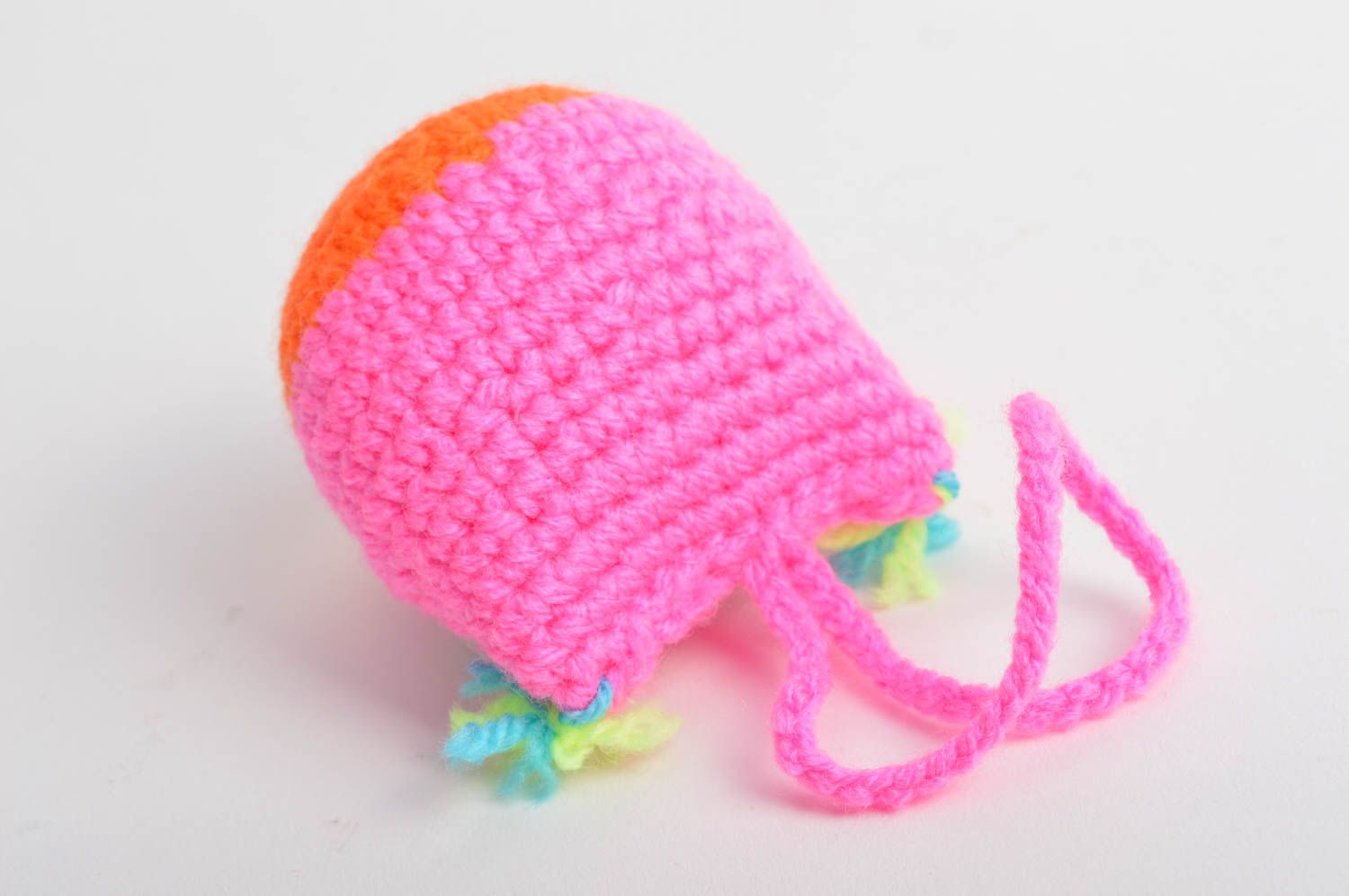 Décoration à suspendre hibou faite main tricotée au crochet cadeau pour fille photo 4