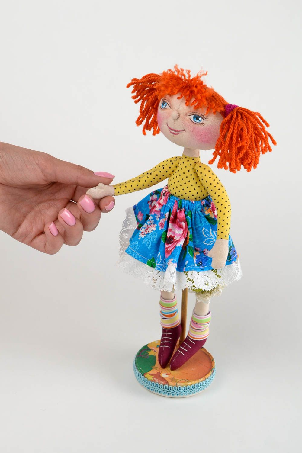 Handmade designer collection toy unusual designer doll beautiful kids doll photo 2