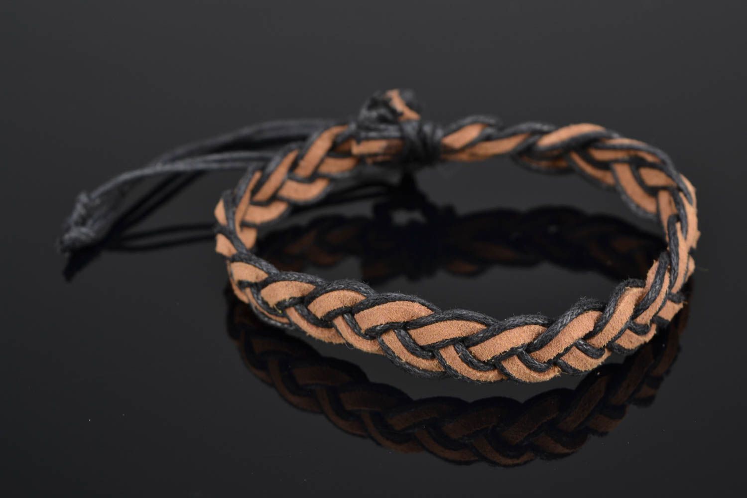 Men's bracelet made of suede photo 1