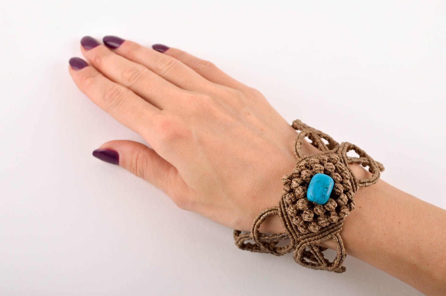 Makramee Armband handgefertigt kreative Geschenkidee Accessoire für Frauen  foto 5