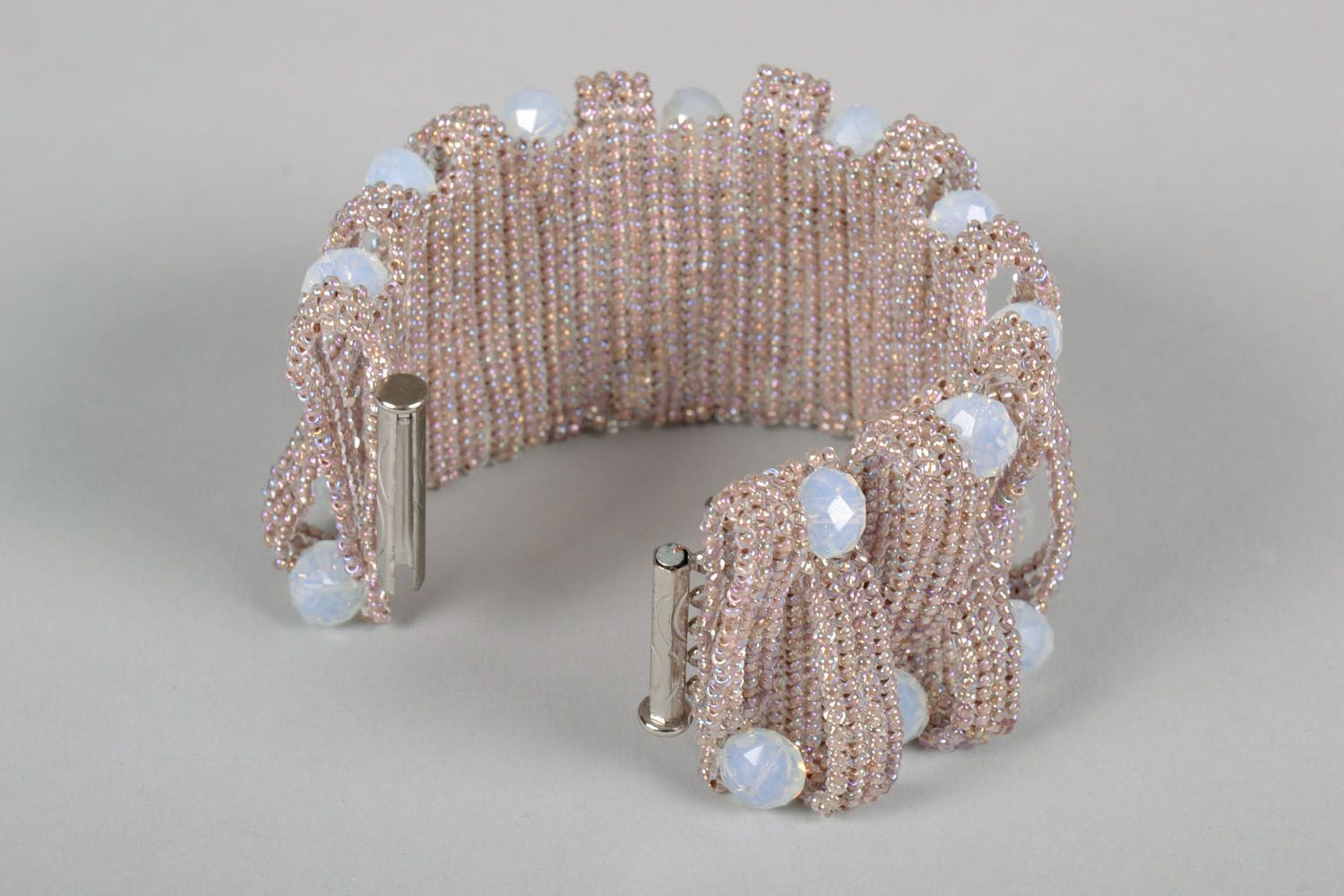 Bracelet large avec perles à facettes  photo 3