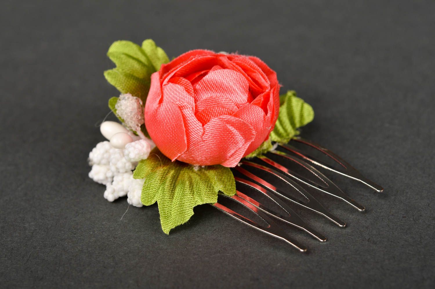 Blumen Haarschmuck handmade Haar Kamm Accessoire für Haare originelles Geschenk  foto 2
