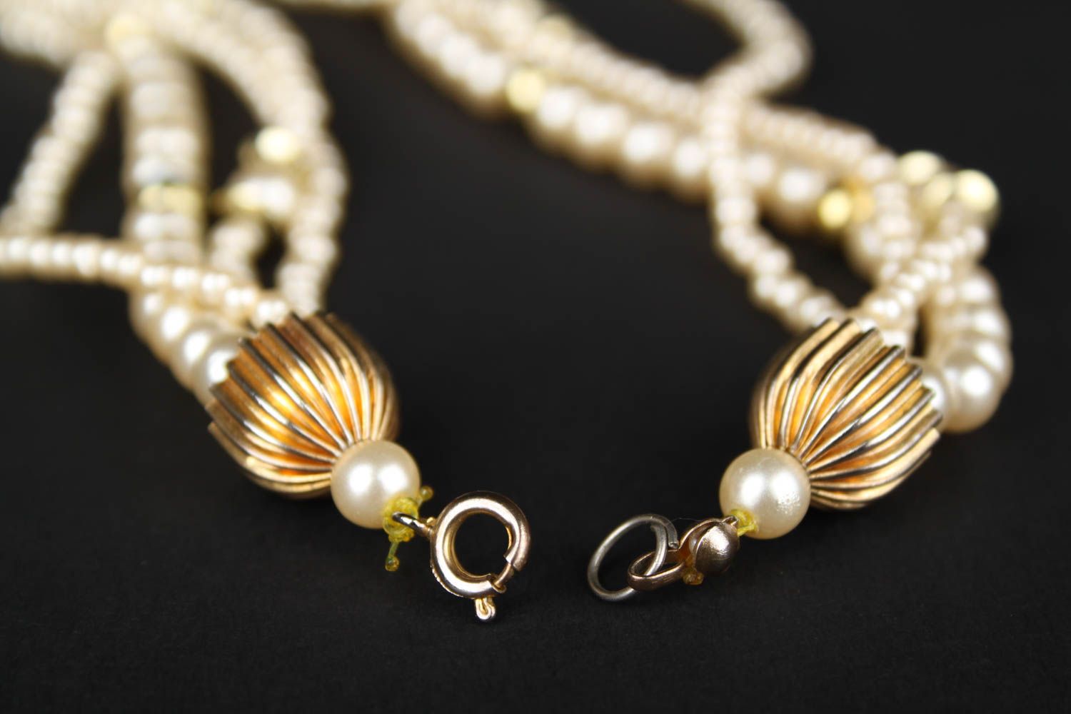 Collier perles Bijou fait main design stylé de créateur Cadeau femme accessoire photo 5
