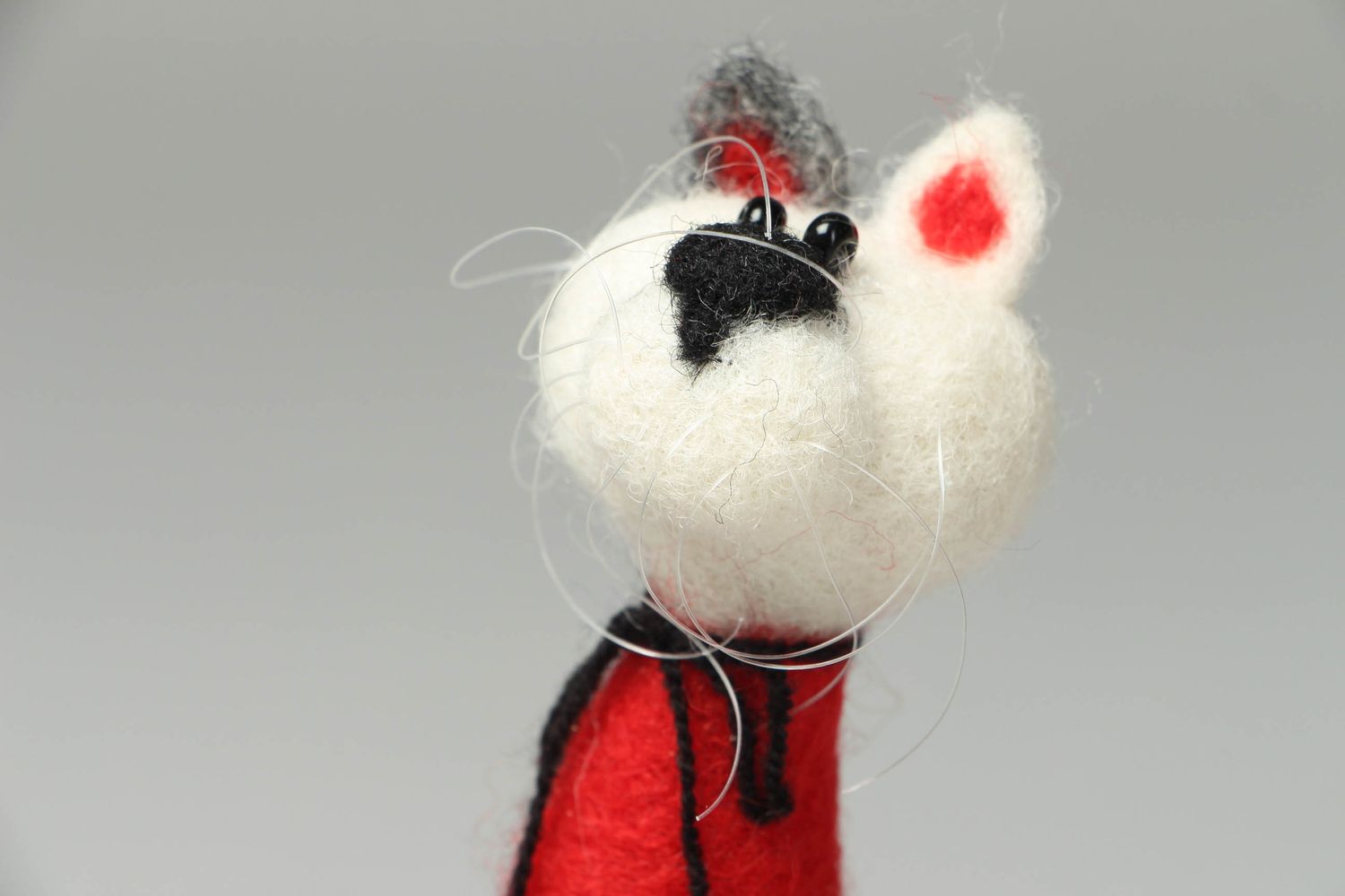 Handmade wool toy for home decor Kitty photo 2