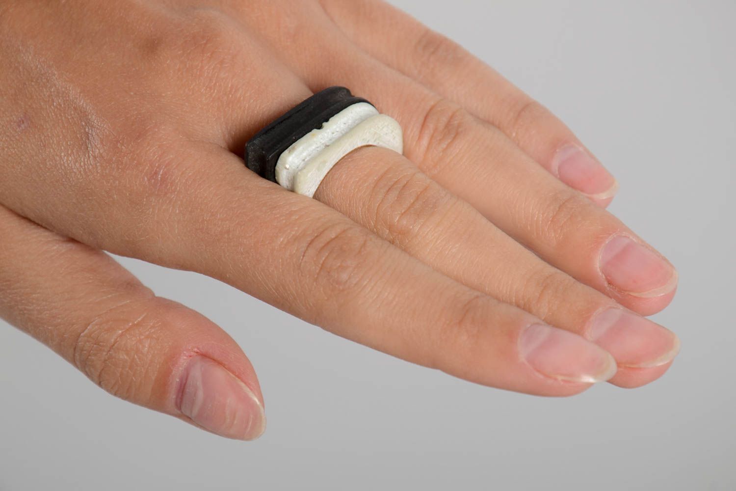 Стильные кольца ручной работы модные кольца две штуки необычные кольца фото 2
