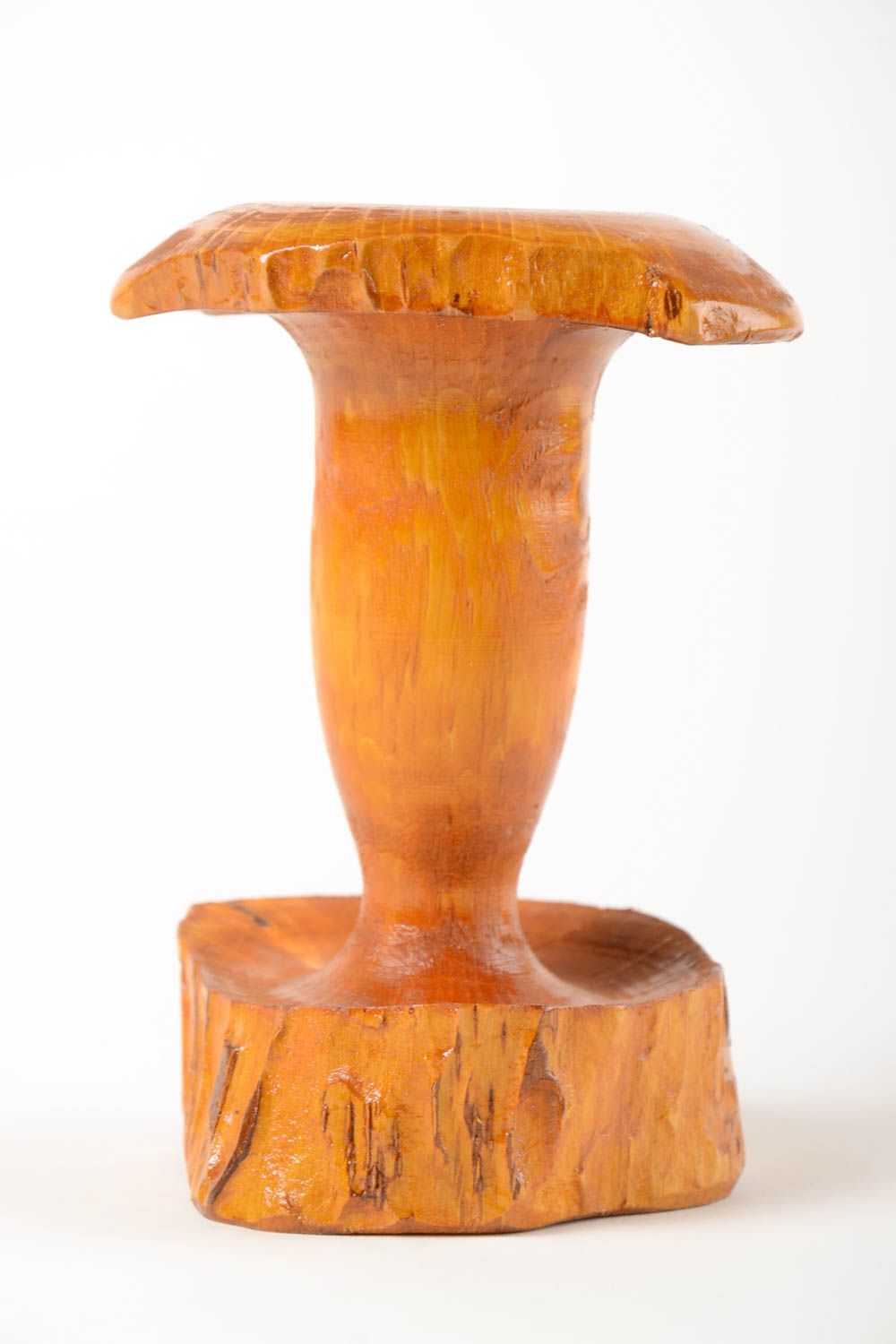 Unusual handmade wooden candlestick candle holder interior decorating gift ideas photo 2