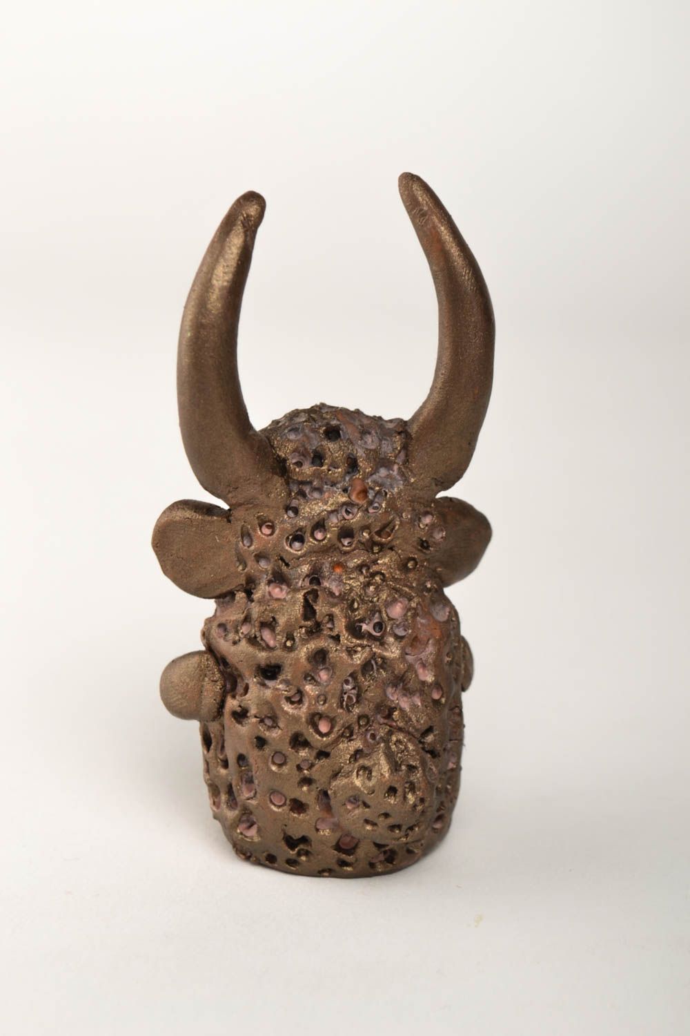 Figur aus Ton handgechaffen Tier Figur schön Keramik Deko Geschenk Idee foto 4