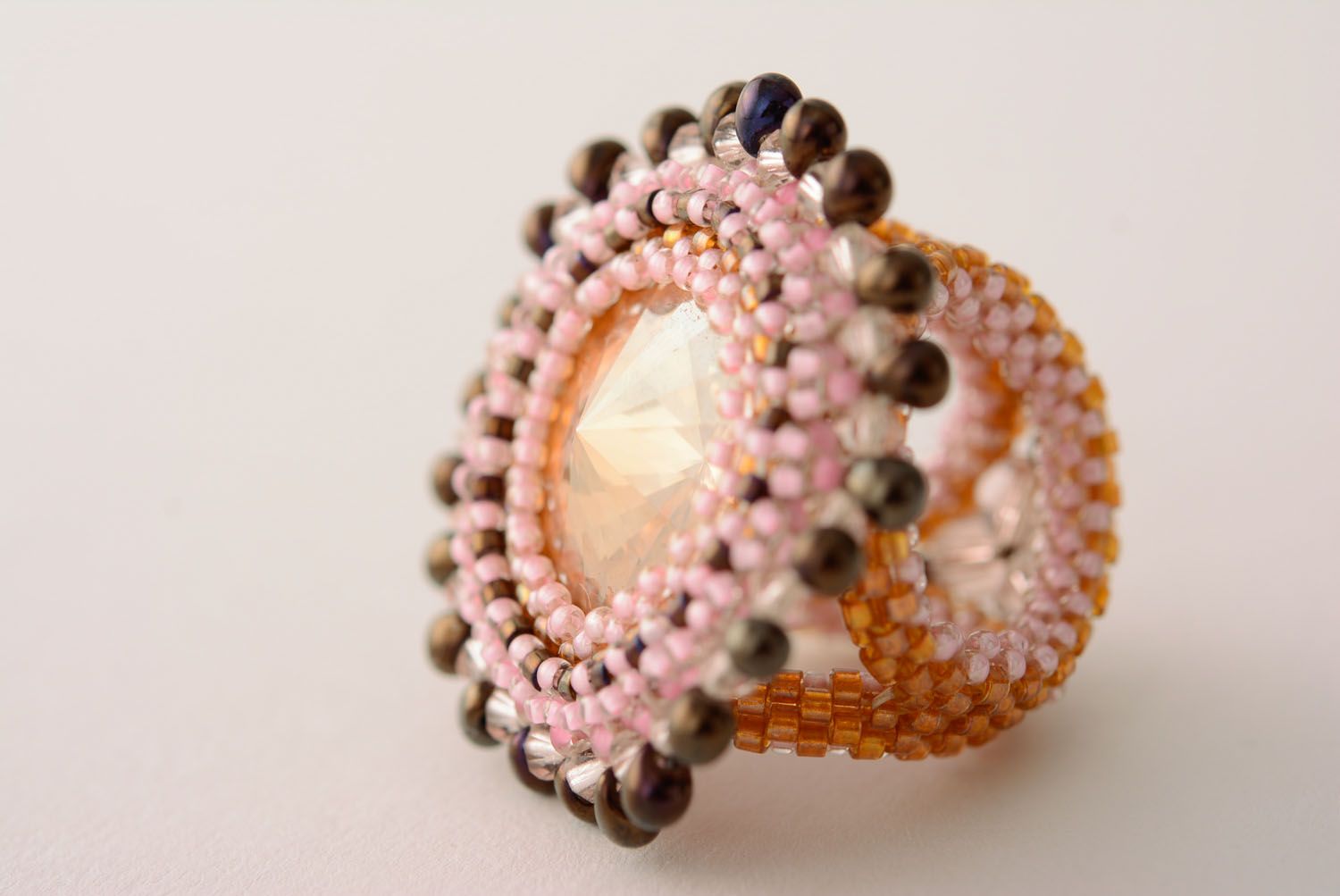 Beaded scarf ring photo 2
