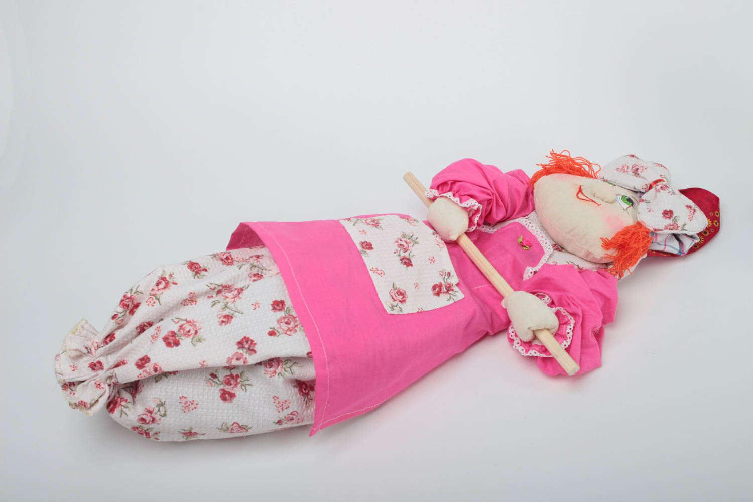 Handmade soft toy rag doll stuffed toy for keeping plastic bags kitchen designs photo 2