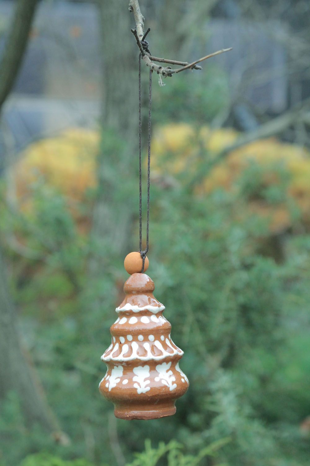 Глиняный колокольчик с росписью фото 1