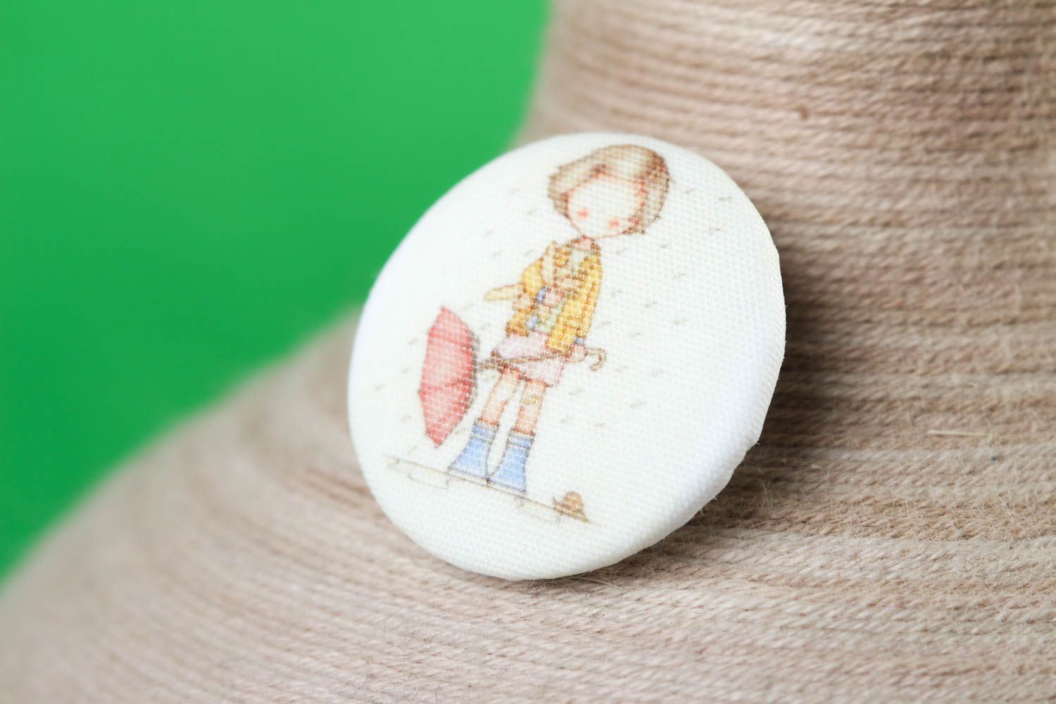 Cute handmade fabric button needlework accessories handmade plastic buttons photo 1