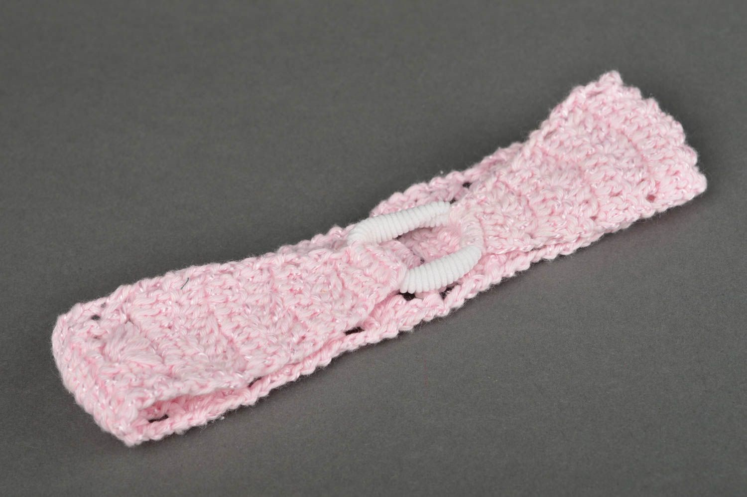 Hand-crocheted baby head band handmade hair accessories present for children photo 3