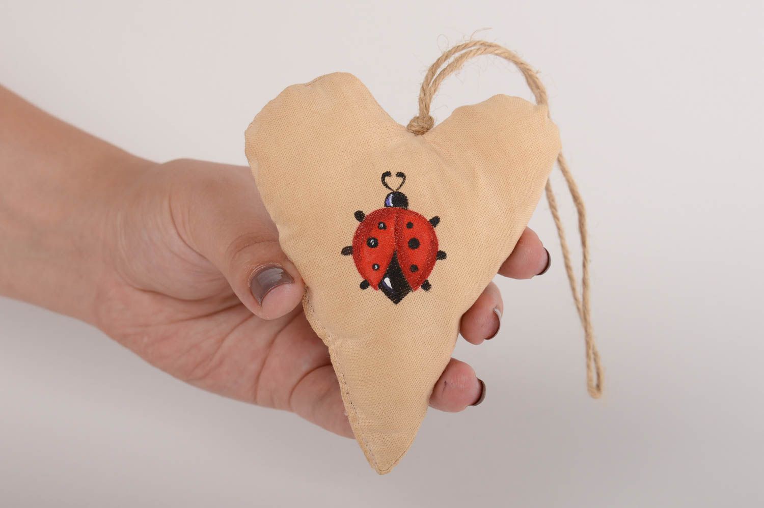 Handmade Kuscheltier Herz Stoff Spielzeug Geschenk für Kinder Deko Anhänger foto 5