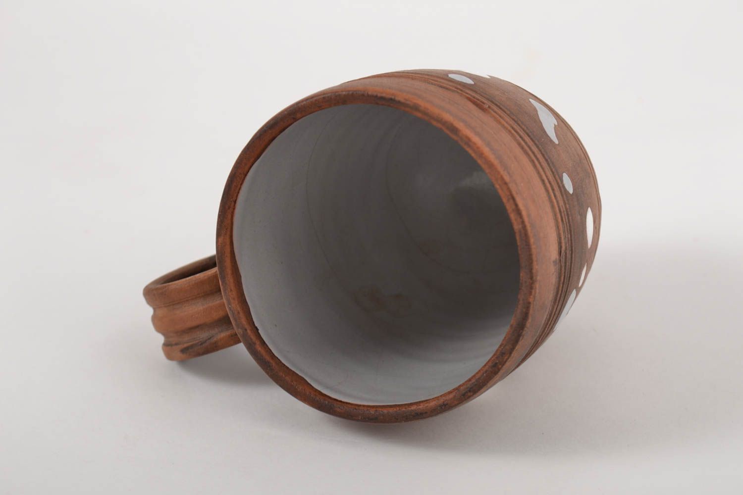 Taza de cerámica hecha a mano de barro regalo original utensilio de cocina  foto 3