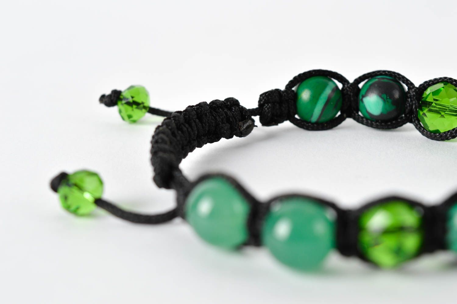 Stylish handmade gemstone bead bracelet woven cord bracelet gifts for her photo 6