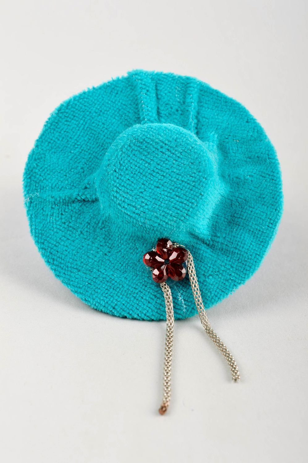 Goma para el pelo con sombrero artesanal regalo original accesorio para niñas foto 3