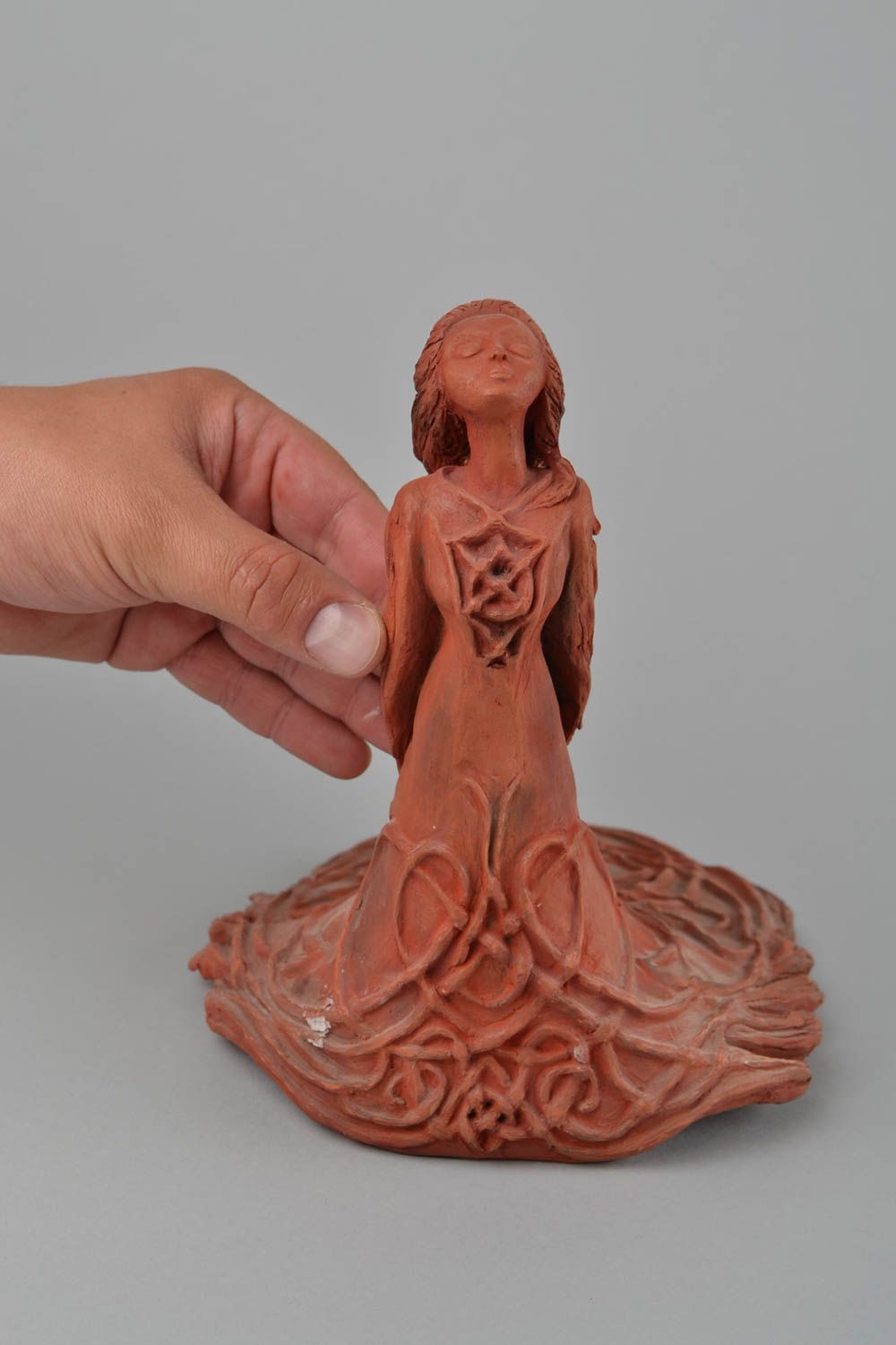 Statuette décorative Figurine fait main en céramique Déco maison Femme photo 2