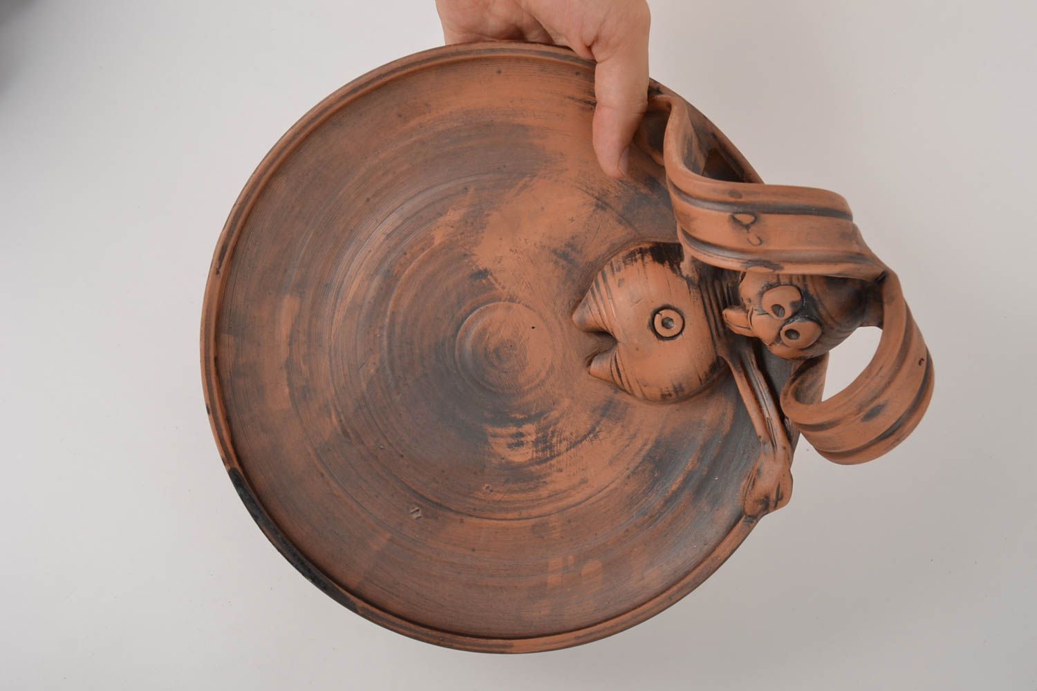 Handmade ceramic plate decoration for home handmade tableware designer pottery photo 4